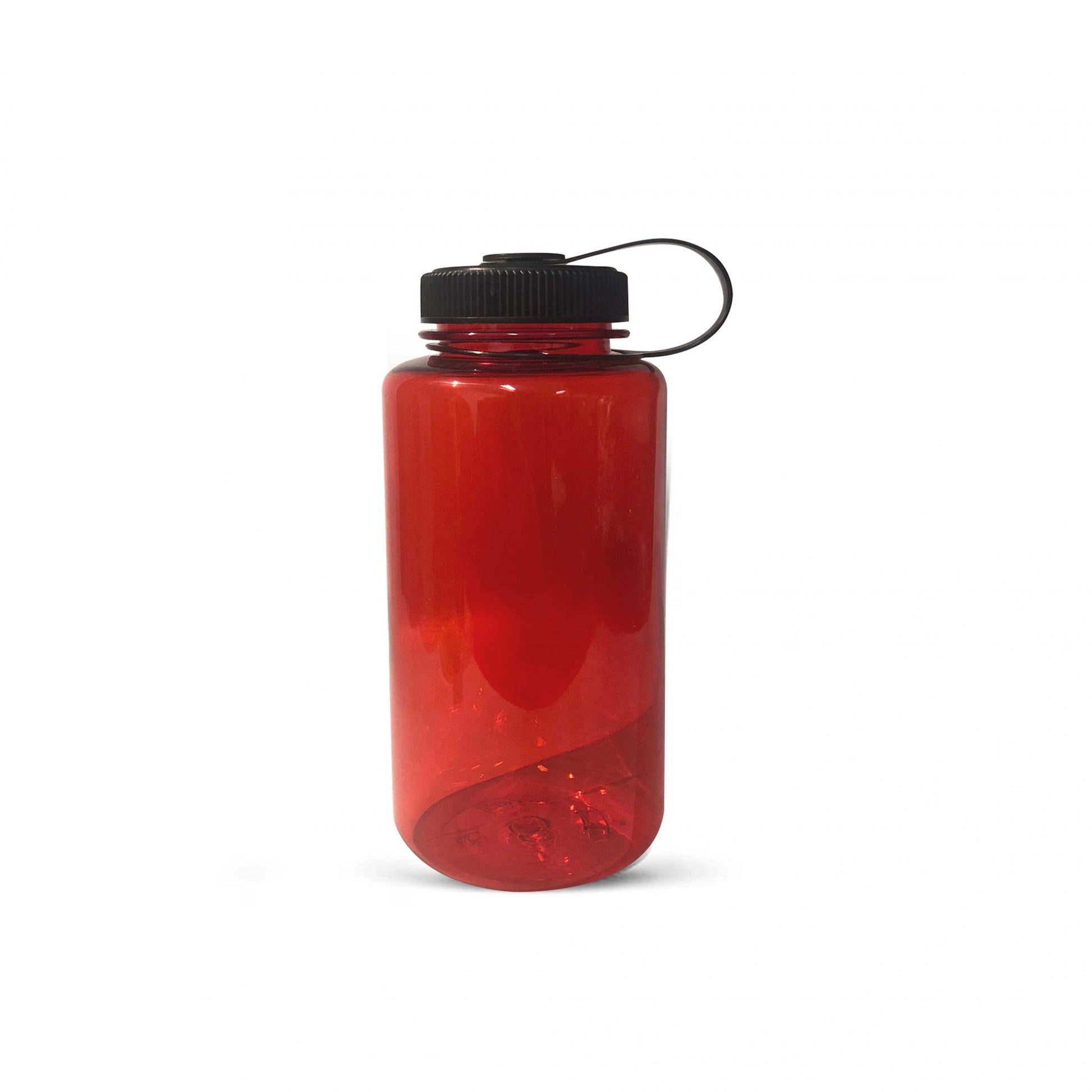 A picture of a 1L BPA Free water bottle in red