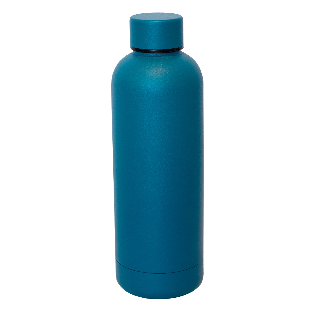 Branded turquoise vacuum flask with your company logo, perfect for merchandise and giveaways