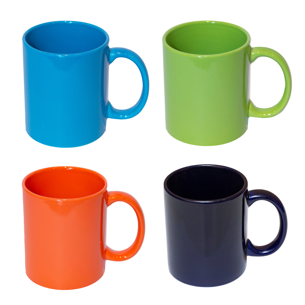 Corporate logo mugs designed for branding and promotional gifts