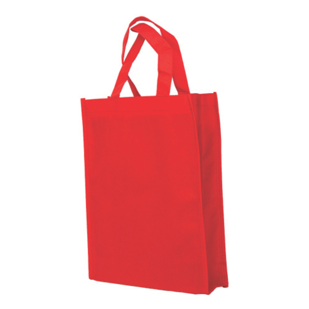 Durable and practical red non-woven tote bag, a reliable choice for custom printing and repeated use.