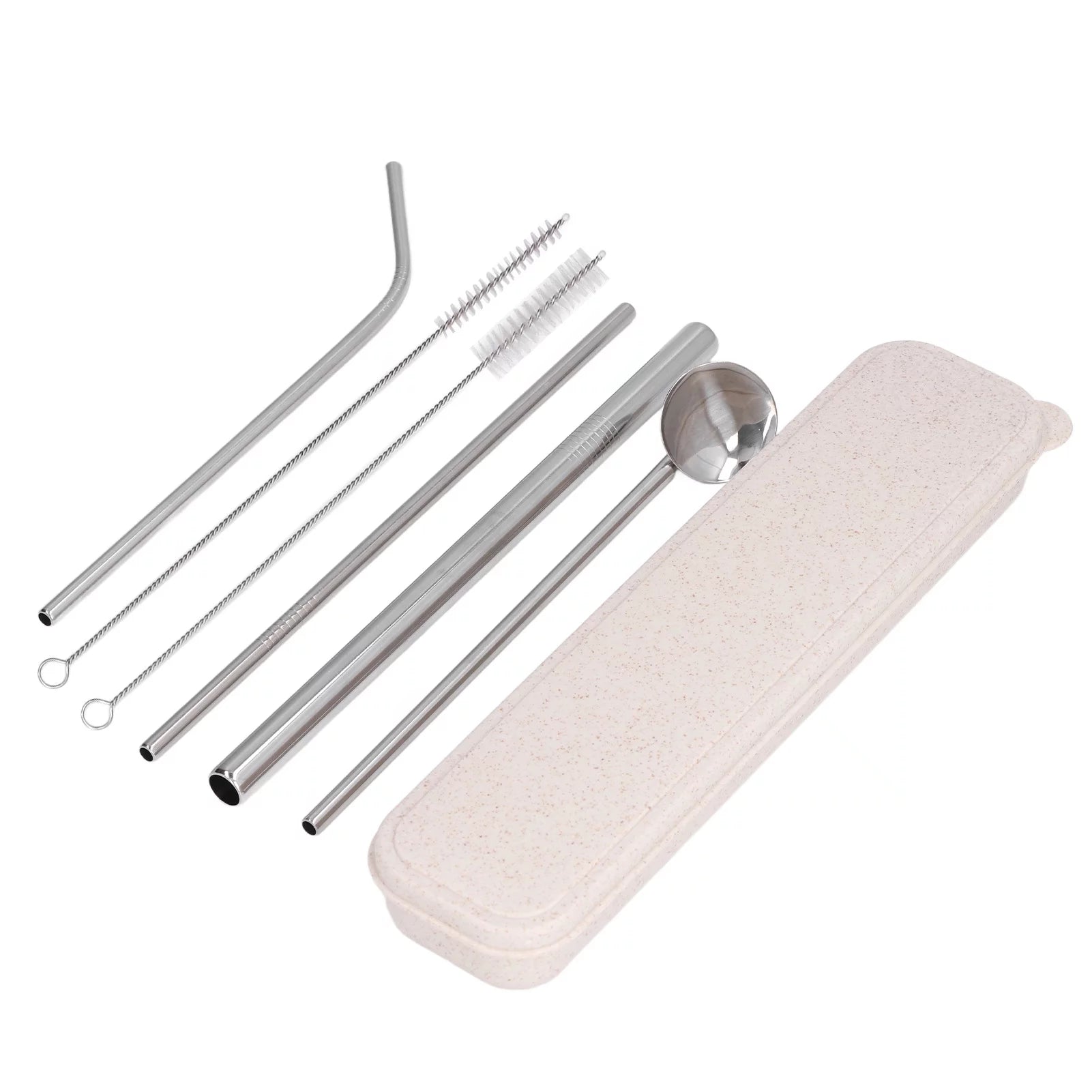 Eco-friendly stainless steel straw set with box for corporate branding