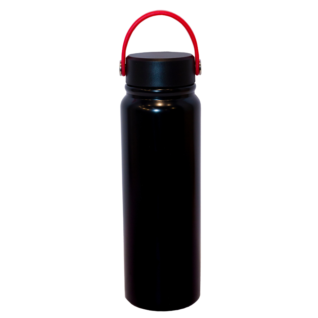 Promotional gift: black vacuum flask with your company logo